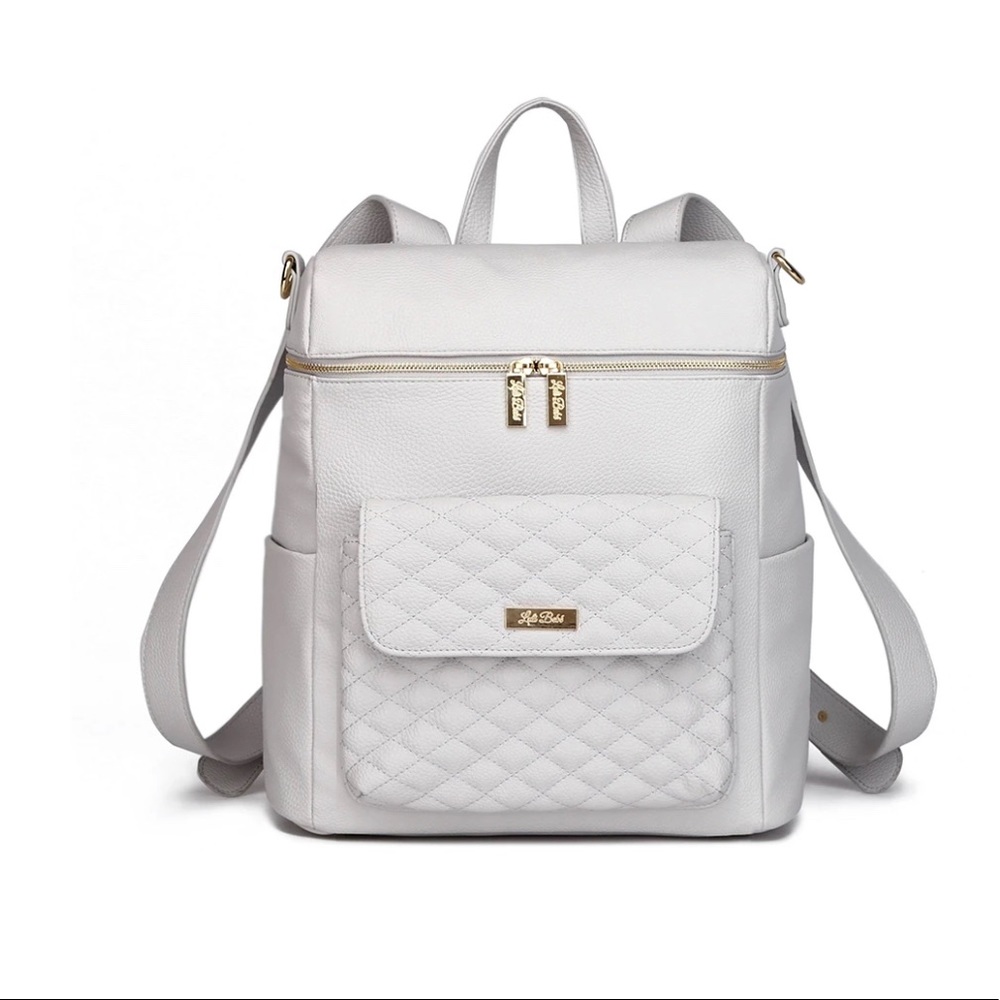 Luli Bebe Monaco Diaper Bag in Stone Grey